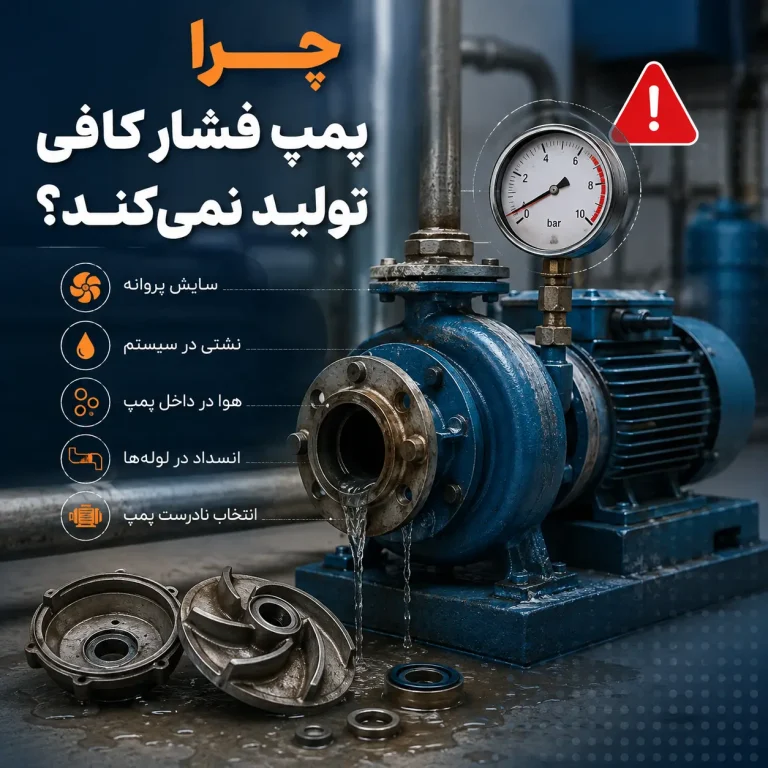 چرا پمپ فشار کافی تولید نمی‌کند